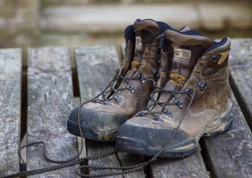 sturdy hiking boots