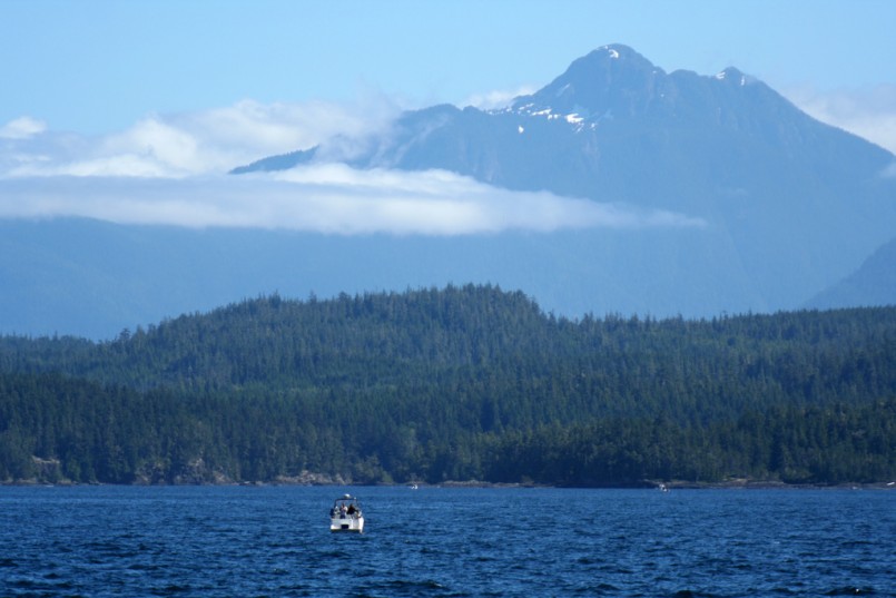 Mountain view from Johnstone Strait