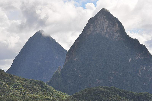 hiking the pitons in st. lucia caribbean