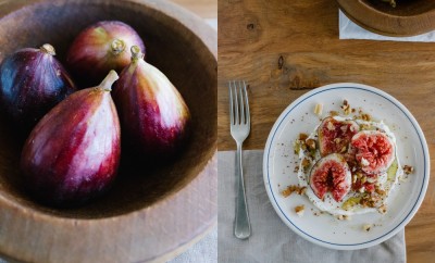 Smashed Figs with Labneh, Walnuts and Sumac
