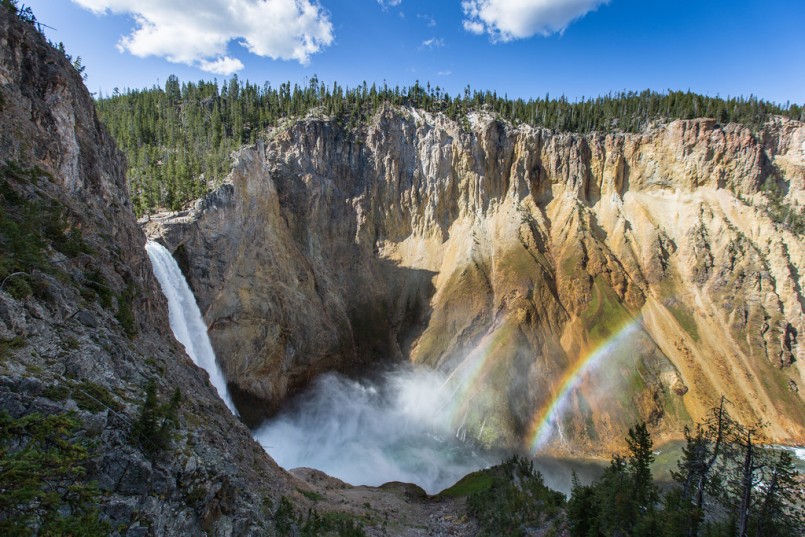 Double rainbow at the Lower Falls of the Yellowstone River