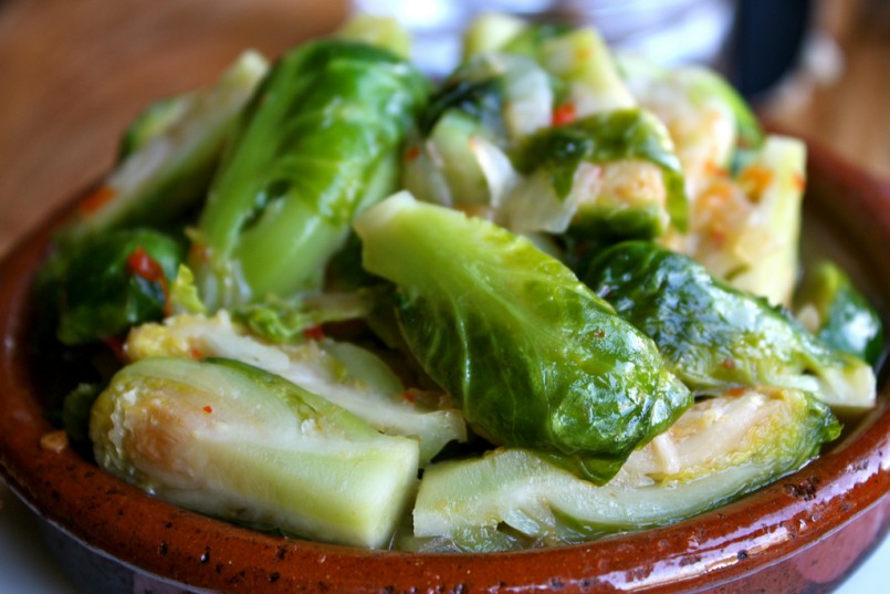 Brussels Sprouts with Sweet Chili Butter