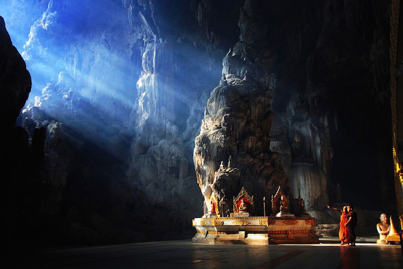 buddhist temple in cave