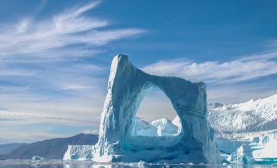Arch iceberg in Greenland