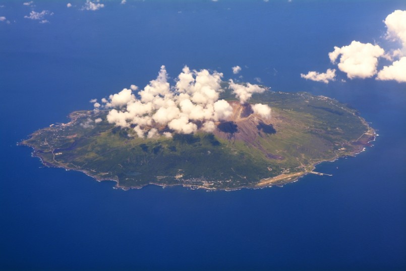 MIyake jima island from the sky