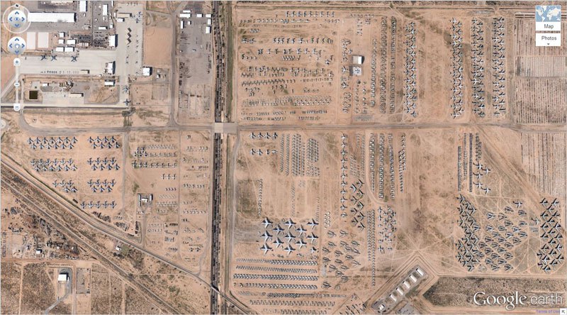 airplane-boneyard-tucson-arizona-google-earth