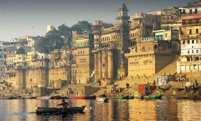 on the river Ganges in Varanasi