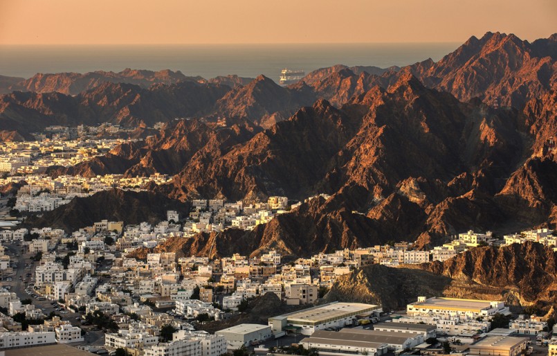 Evening cityscape of Muscat, Oman