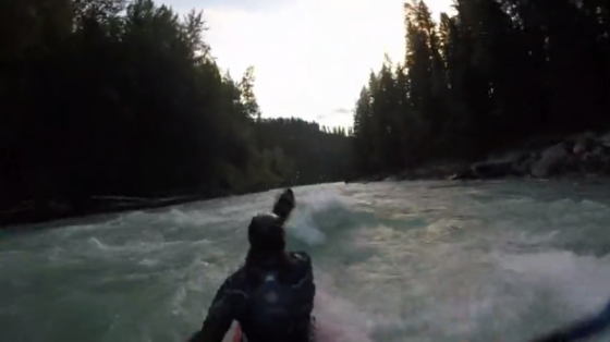 Extreme whitewater kayaking on the Fraser River