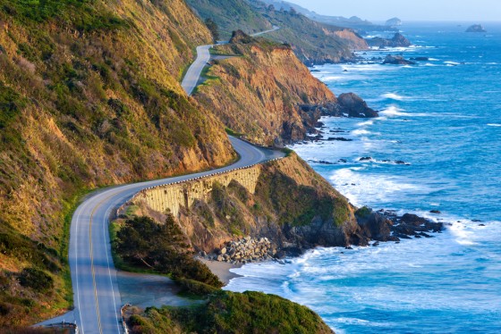 Pacific Coast Highway (Highway 1) at southern end of Big Sur, California
