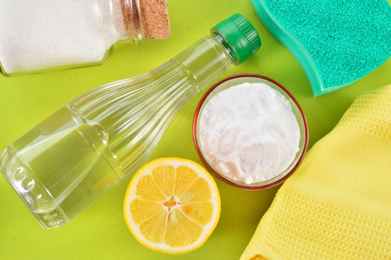 eco-friendly-natural-cleaners-vinegar-baking-soda-salt-lemon-and-cloth-homemade-green-cleaning