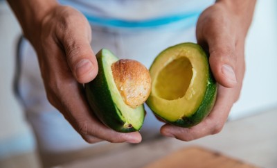 fresh avocado cut in half